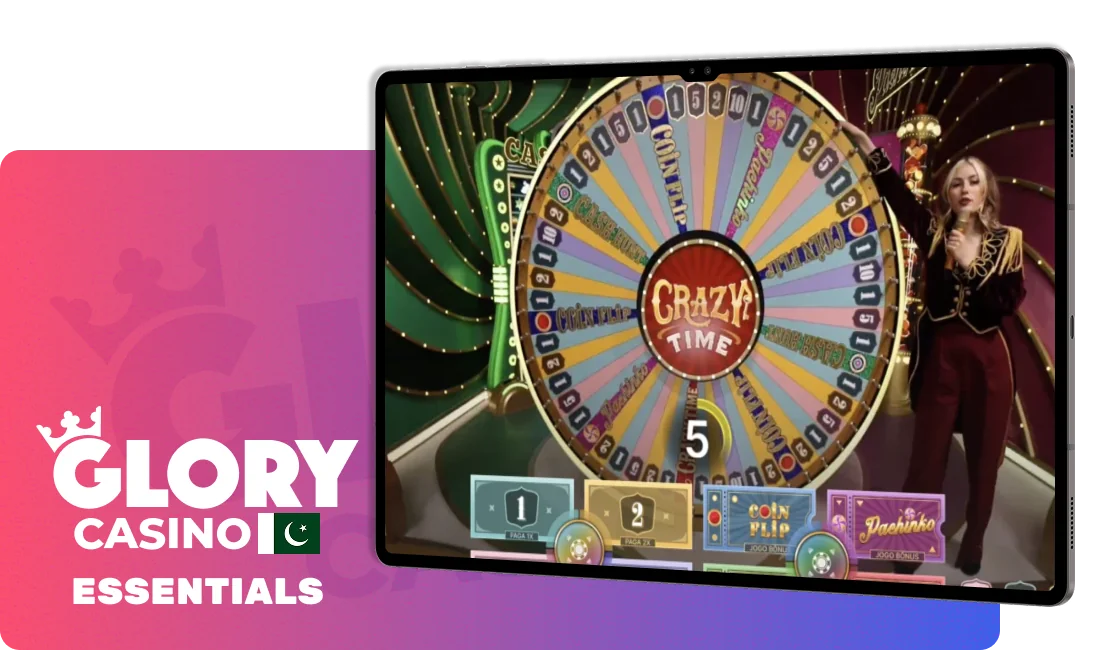 Crazy Time Game features at Glory Casino
