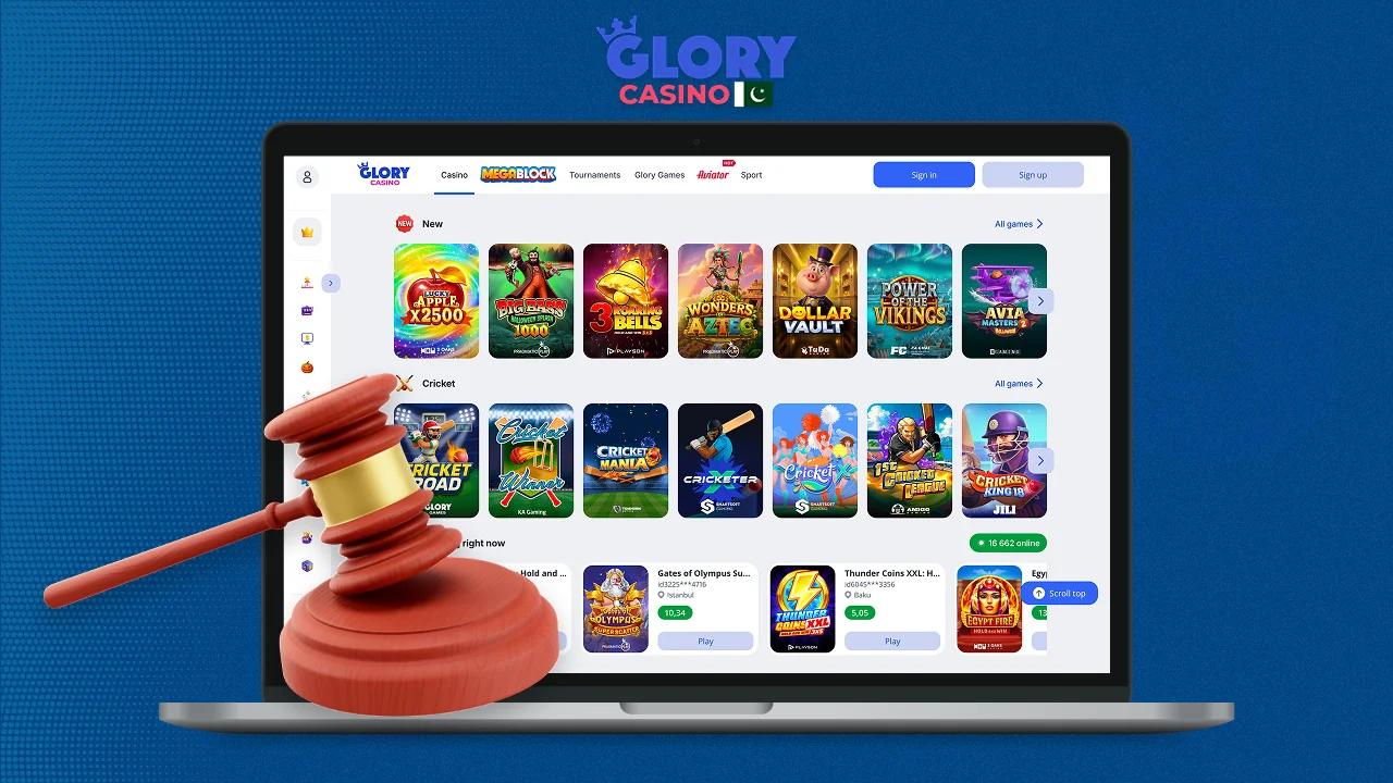 Glory Casino Licence in Pakistan